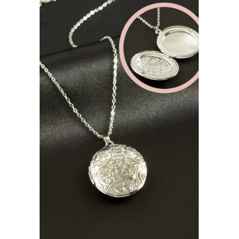 ÇOK SATAN Oval Kapaklı Çelik Kolye