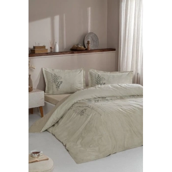 ÇOK SATAN Özdilek Çift Kişilik Ranforce Nevresim Takımı Conium Krem