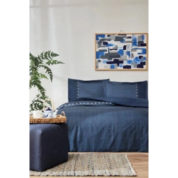 ÇOK SATAN Özdilek Çift Kişilik Ranforce Nevresim Takımı Oregon Lacivert