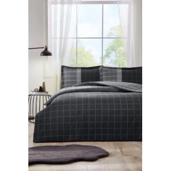 ÇOK SATAN Özdilek Maskülen Çift Kişilik Nevresim Takımı Nera Siyah