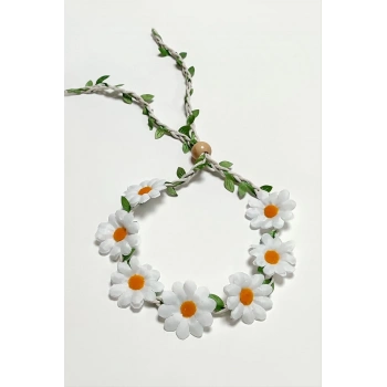 ÇOK SATAN Papatya Örgülü Yapraklı Taç