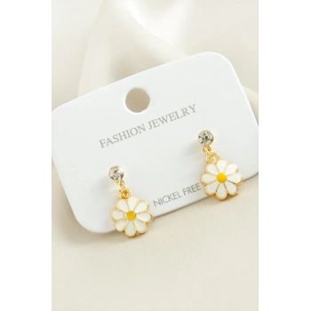 ÇOK SATAN Papatya Taşlı Mineli Küpe