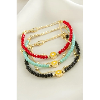 ÇOK SATAN Papatya Zincir Kristal Bileklik