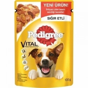 ÇOK SATAN Pedigree Pouch Sığır Etli ve Tavuklu Yetişkin Konserve Köpek Maması 100 Gr