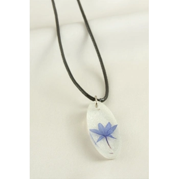 ÇOK SATAN Peygamber Çiçeği Elips Epoksi Kolye