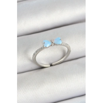 ÇOK SATAN Pirinç Fiyonk Figürlü Zirkon Taşlı Gümüş Renk Ayarlanabilir Kadın Yüzük