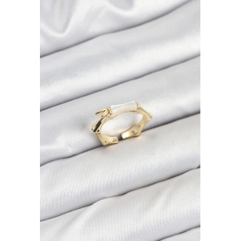 ÇOK SATAN Pirinç Gold Renk Kemik Model Kadın Yüzük