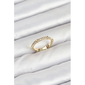 ÇOK SATAN Pirinç Gold Renk Kemik Model Zirkon Taşlı Kadın Yüzük