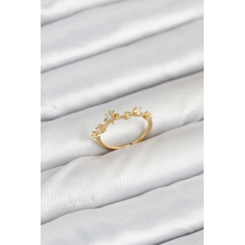 ÇOK SATAN Pirinç Gold Renk Manifest Kadın Yüzük