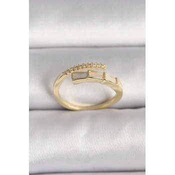 ÇOK SATAN Pirinç Gold Renk Zirkon Taş Detaylı Yılan Model Ayarlanabilir Yüzük