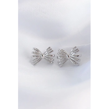 ÇOK SATAN Pirinç Gümüş Renk Fiyonk Küpe