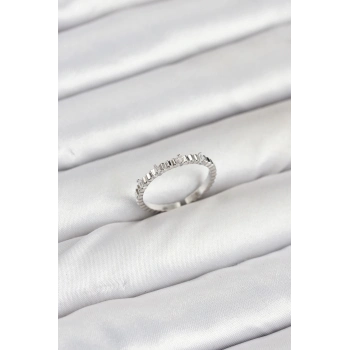 ÇOK SATAN Pirinç Gümüş Renk Lazer Kesim Kadın Yüzük