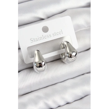 ÇOK SATAN Pirinç Halka Model Gümüş Renk Kadın Küpe