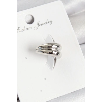 ÇOK SATAN Pirinç Halka Model Gümüş Renk Sağ Kıkırdak Küpe