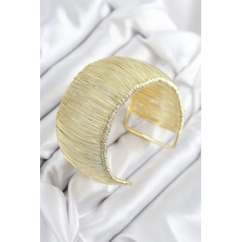ÇOK SATAN Pirinç Tel Sarma Model Gold Renk Kadın Bileklilk