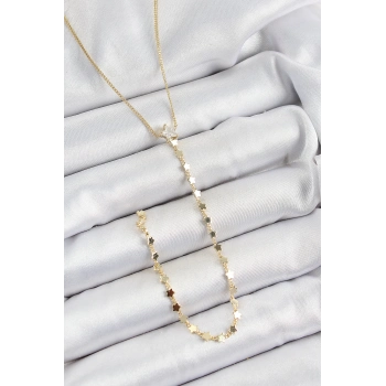 ÇOK SATAN Pirinç Zirkon Taşlı Yıldız Figürlü Y Model Gold Renk Kadın Kolye