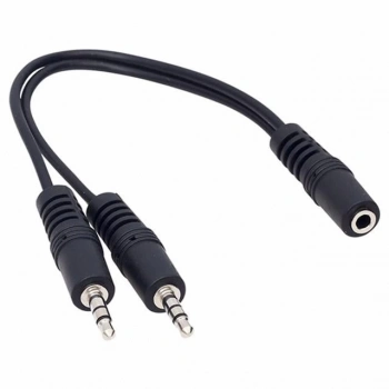 ÇOK SATAN Powermaster 3.5 Mm Stereo Dişi-2x3.5 Mm Stereo Erkek 20 Cm Y Kablo