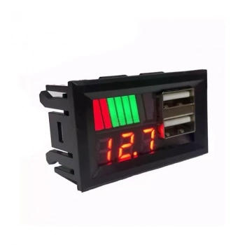 ÇOK SATAN Powermaster Ic278c Dijital Voltmetre Usb Çıkışlı Akü Göstergeli Dc 12volt Aküler İçin