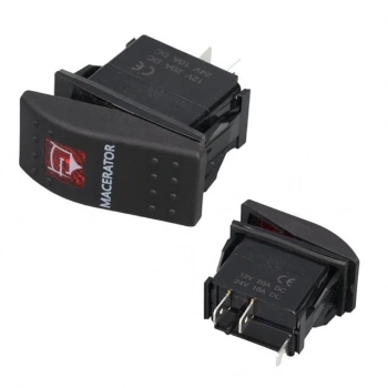 ÇOK SATAN Powermaster Macaratör Sembollü Işıklı 3 Pinli On-off 12-24v Marin Switch