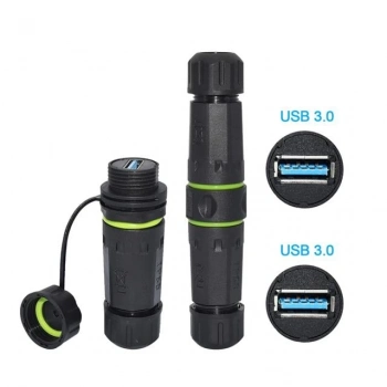 ÇOK SATAN Powermaster Pm-24598 Dişi - Dişi Ip68 Su Geçirmez 3.0 Usb-a Konnektör