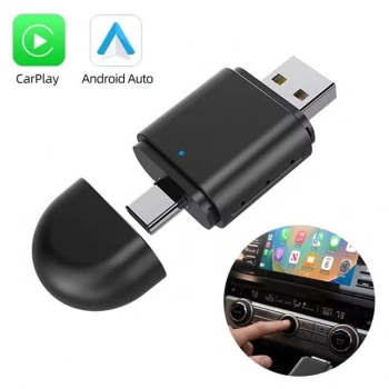 ÇOK SATAN Powermaster Pm-27447 Kablosuz Carplay - Android Auto Çevirici Dönüştürücü Adaptör İki Girişli Usb - Type-c
