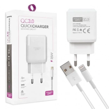 ÇOK SATAN Powerway Qcl30 Hızlı 3000 Ma 18 Watt Lightning Şarj Kafa Başlık Adaptörü