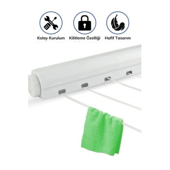 ÇOK SATAN Pratik Portatif Yeni Nesil Çek As Kolay Askılık 5 Ipli Askılık