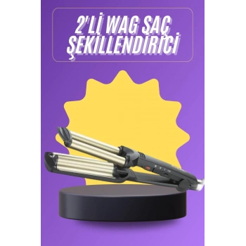 ÇOK SATAN Profesyonel Seramik Kaplama Saç Şekillendirici Wag Maşa Isı Ayarlı