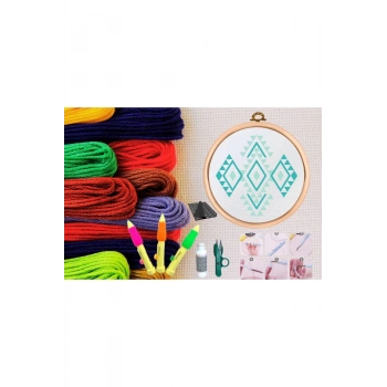 ÇOK SATAN Punch Seti Nakış Seti Kasnaklı Kendin Yap Seti Seri 105