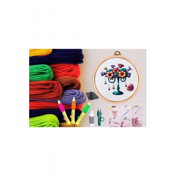 ÇOK SATAN Punch Seti Nakış Seti Kasnaklı Kendin Yap Seti Seri 108