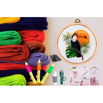 ÇOK SATAN Punch Seti Nakış Seti Kasnaklı Kendin Yap Seti Seri 22