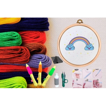 ÇOK SATAN Punch Seti Nakış Seti Kasnaklı Kendin Yap Seti Seri 47