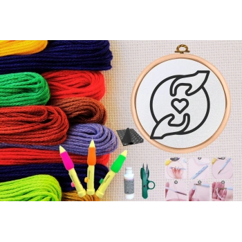 ÇOK SATAN Punch Seti Nakış Seti Kasnaklı Kendin Yap Seti Seri 49