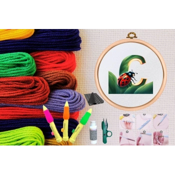 ÇOK SATAN Punch Seti Nakış Seti Kasnaklı Kendin Yap Seti Seri 61