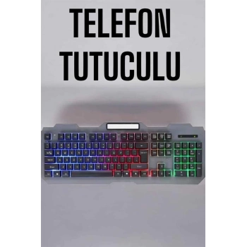ÇOK SATAN Q Klavye RGB Işıklı Klavye Ve Mouse Seti Kablolu Mouse Hediyeliş