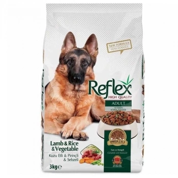 ÇOK SATAN Reflex Adult Kuzu ve Pirinçli Sebzeli Yetişkin Köpek Maması 3 Kg