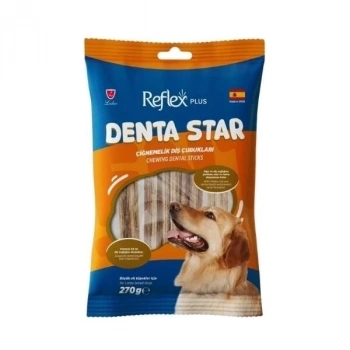 ÇOK SATAN Reflex Plus Denta Star Çiğnemelik Diş Çubukları Büyük Irk Yetişkin Köpek Ödül Maması 270 Gr