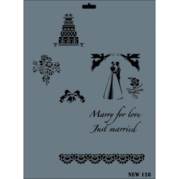 ÇOK SATAN Rich New Seri N-128 Stencil 35x25 cm