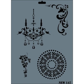 ÇOK SATAN Rich New Seri N-147 Stencil 35x25 cm