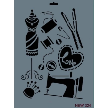 ÇOK SATAN Rich New Seri N-324 Stencil 35x25 cm