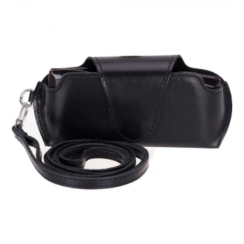 ÇOK SATAN Riviera Deri Askılı Gözlük Kılıfı Parlak Siyah