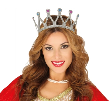 ÇOK SATAN Rönesans Kostümlü Kraliyet Ortaçağ Gümüş Kraliçe Prenses Tacı