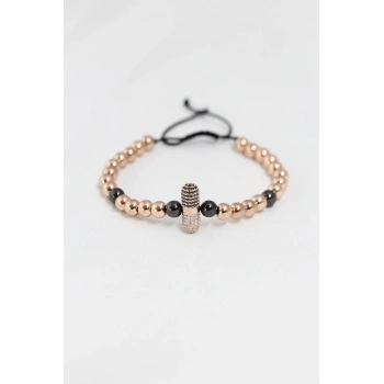 ÇOK SATAN Rose Renk Çelik Zirkon Objeli Asansörlü Bileklik