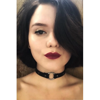 ÇOK SATAN Sade Şık Deri İnce Boyunluk 1071