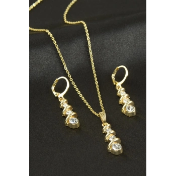 ÇOK SATAN Salkım Taşlı Set Kolye