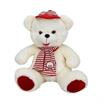 ÇOK SATAN Şapkalı Atkılı Peluş Ayı 50 cm