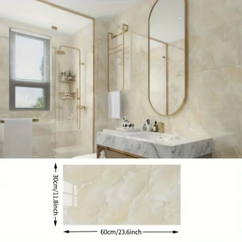 ÇOK SATAN Sarı Mermer Desenli Alüminyum Plastik Duvar Sticker