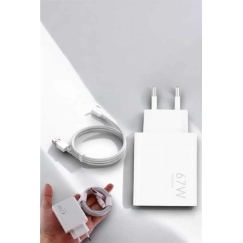 ÇOK SATAN Şarj Aleti 67W Hızlı Şarj Turbo Type-C Uyumlu Şarj Adaptörü Kablosu