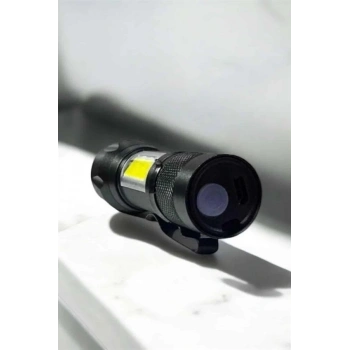 ÇOK SATAN Şarjlı Metal Zoomlu El Feneri Işıldak Led Işık Taşınabilir El Lambası