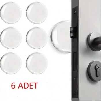 ÇOK SATAN Şeffaf  Silikon Mobilya ve Kapı Durdurucu Darbe Pedi 6 lı